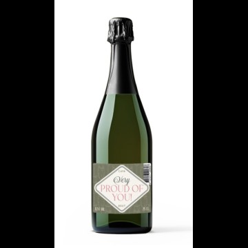 Cava Wijn met Tekst "Very Proud Of You!"